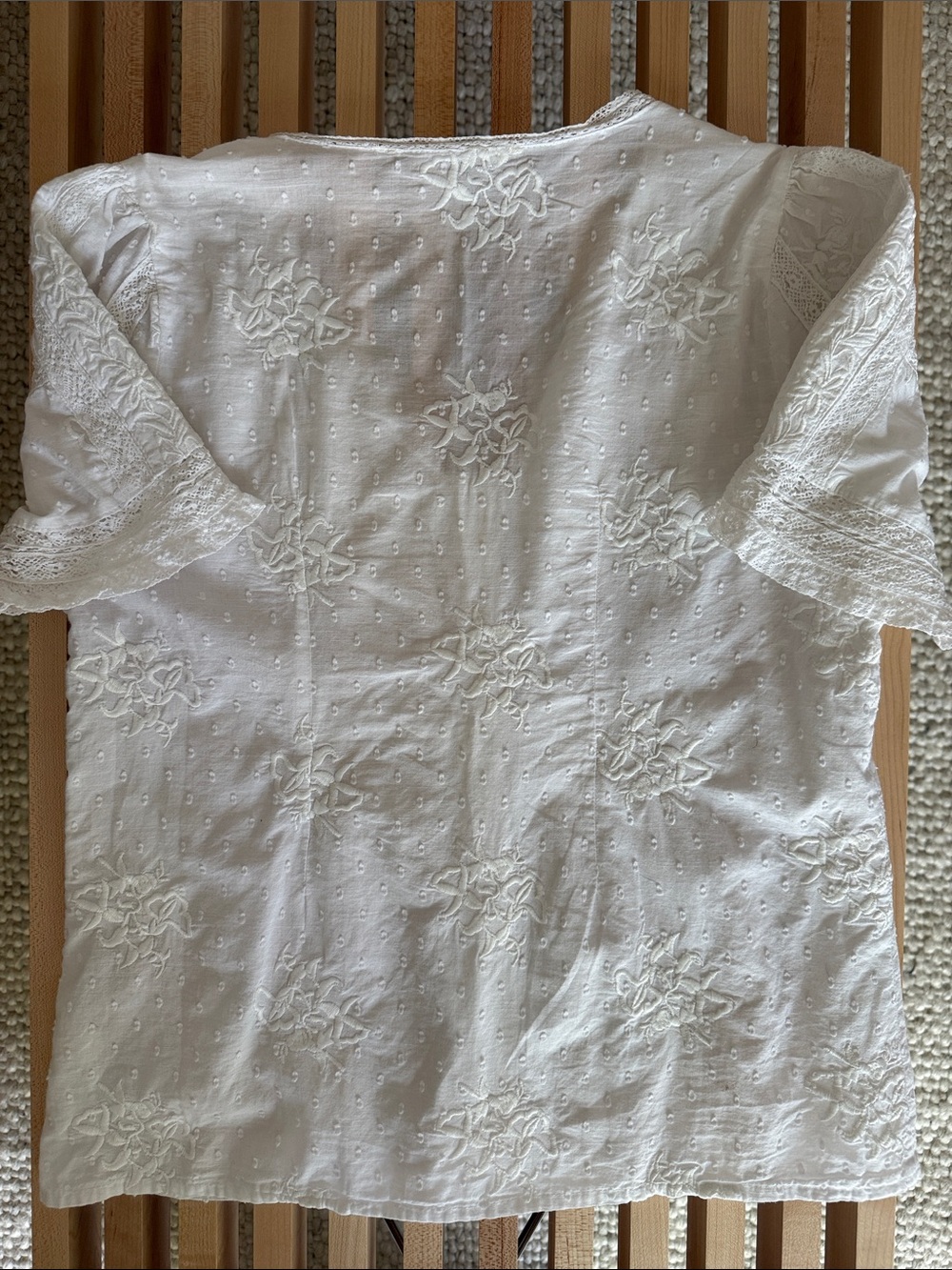White lace detail top - Picture 5 of 14